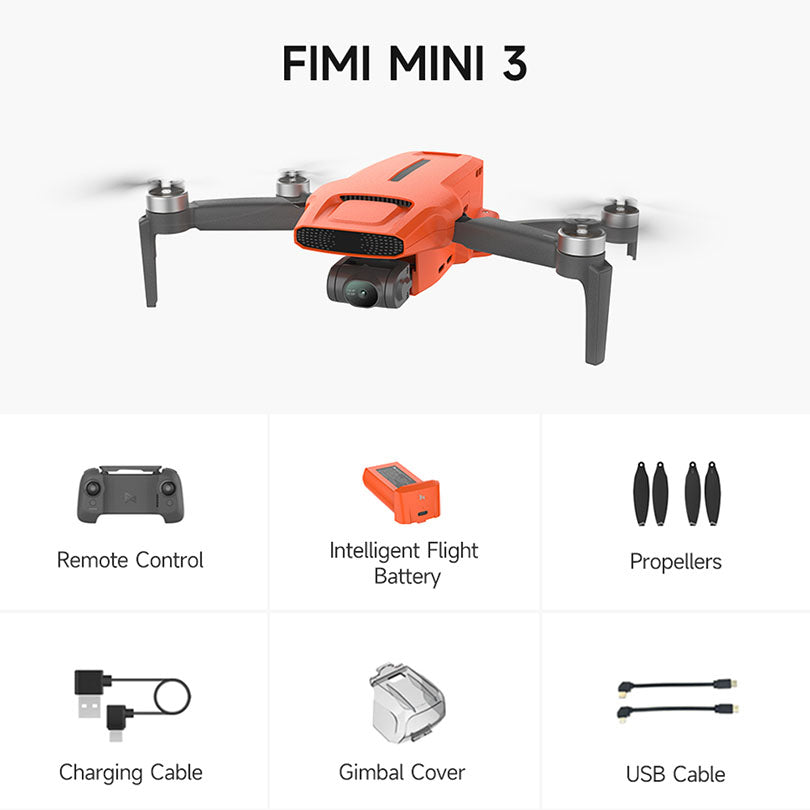 FIMI X8 MINI 3 Performance version 4K Drone 9KM FPV HDR Video 3-axis Gimbal 245g 5G GPS Quadcopter
