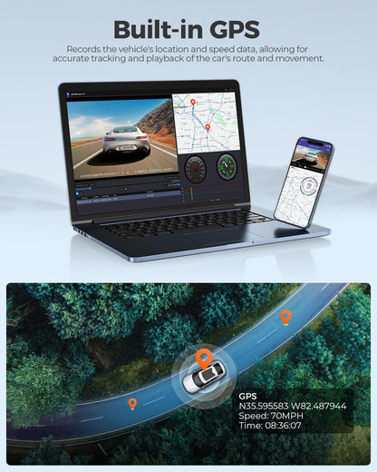 AZDOME GS63H Pro 2CH Dash Cam 4K with Super Night Vision & ADAS 24H Parking Mode