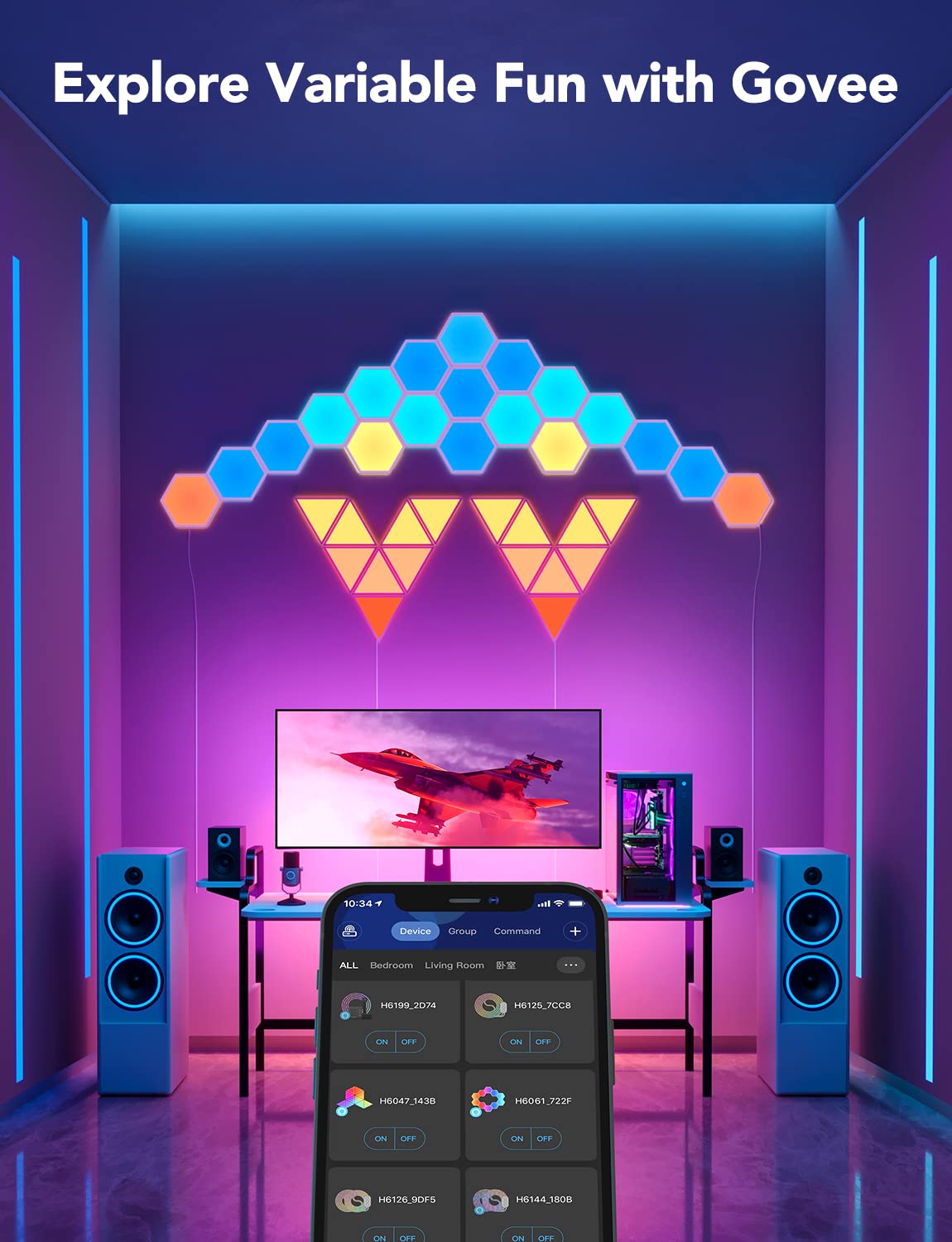 Refurbished Govee Glide Hexa Light Panels