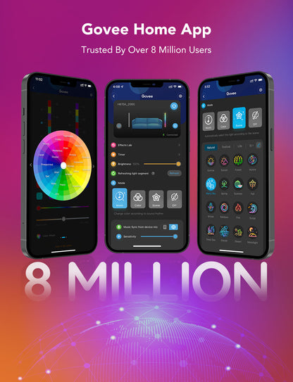 مصابيح حائط Glide Lively RGBIC المجددة