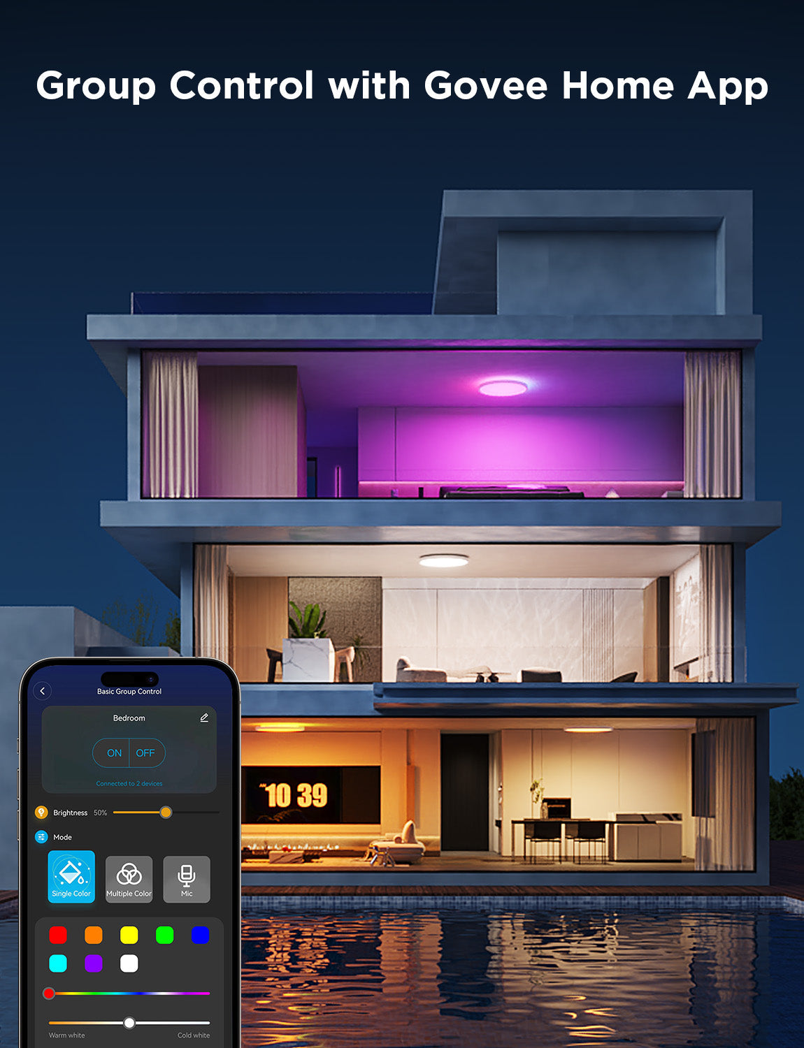 Refurbished Govee RGBWW + RGBIC Smart Ceiling Light