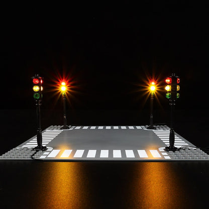 MOC Accessory 1 Pcs Street Traffic Signal LED Light