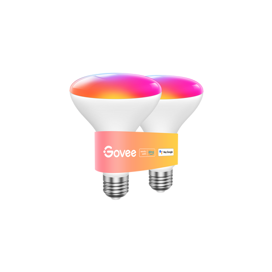 Refurbished Govee RGBWW Smart BR30 LED Light Bulbs