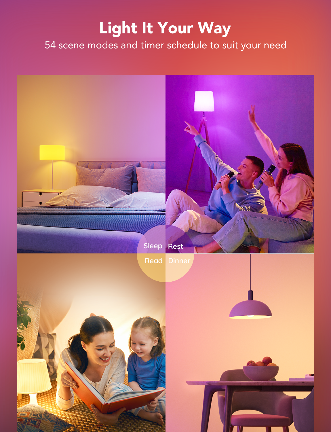 Refurbished Govee RGBWW Smart BR30 LED Light Bulbs