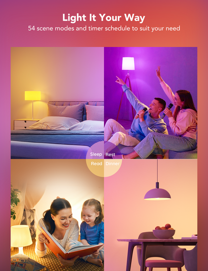 Refurbished Govee RGBWW Smart BR30 LED Light Bulbs