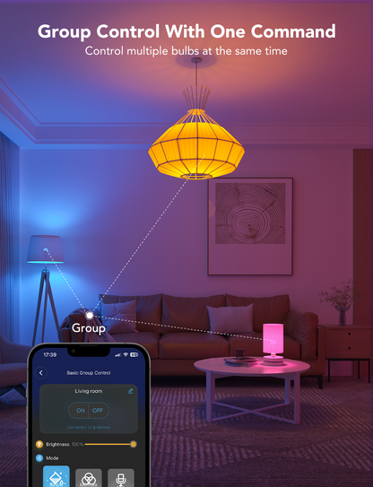 Refurbished Govee RGBWW Smart BR30 LED Light Bulbs