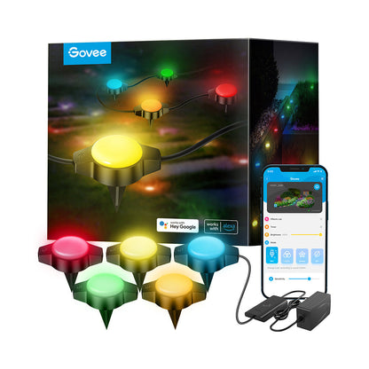 Refurbished RGBIC Wi-Fi + Bluetooth Outdoor Ground Lights