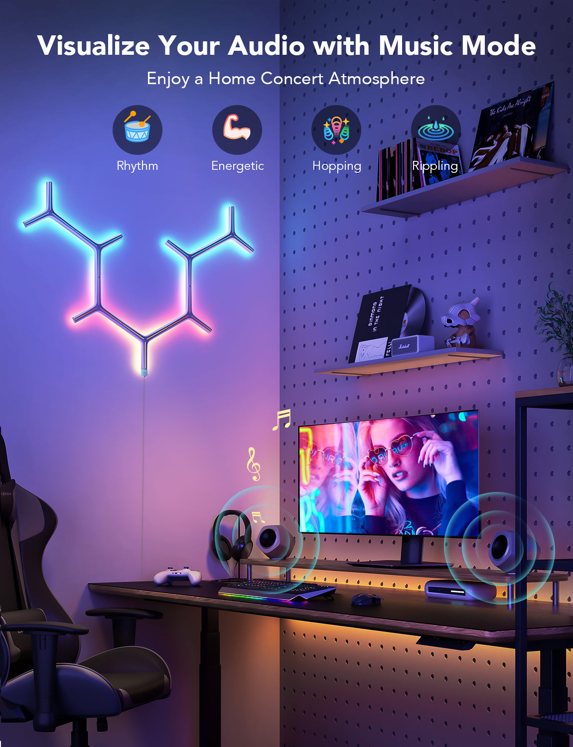 Refurbished Govee Glide RGBIC Y Lights