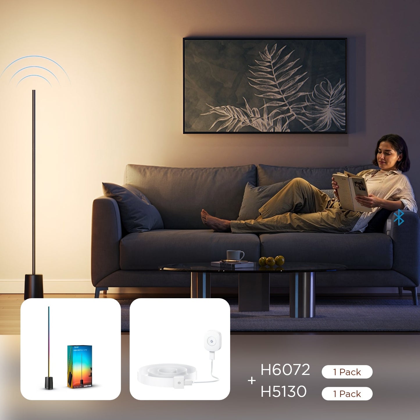 Govee Lyra RGBICWW Corner Floor Lamp