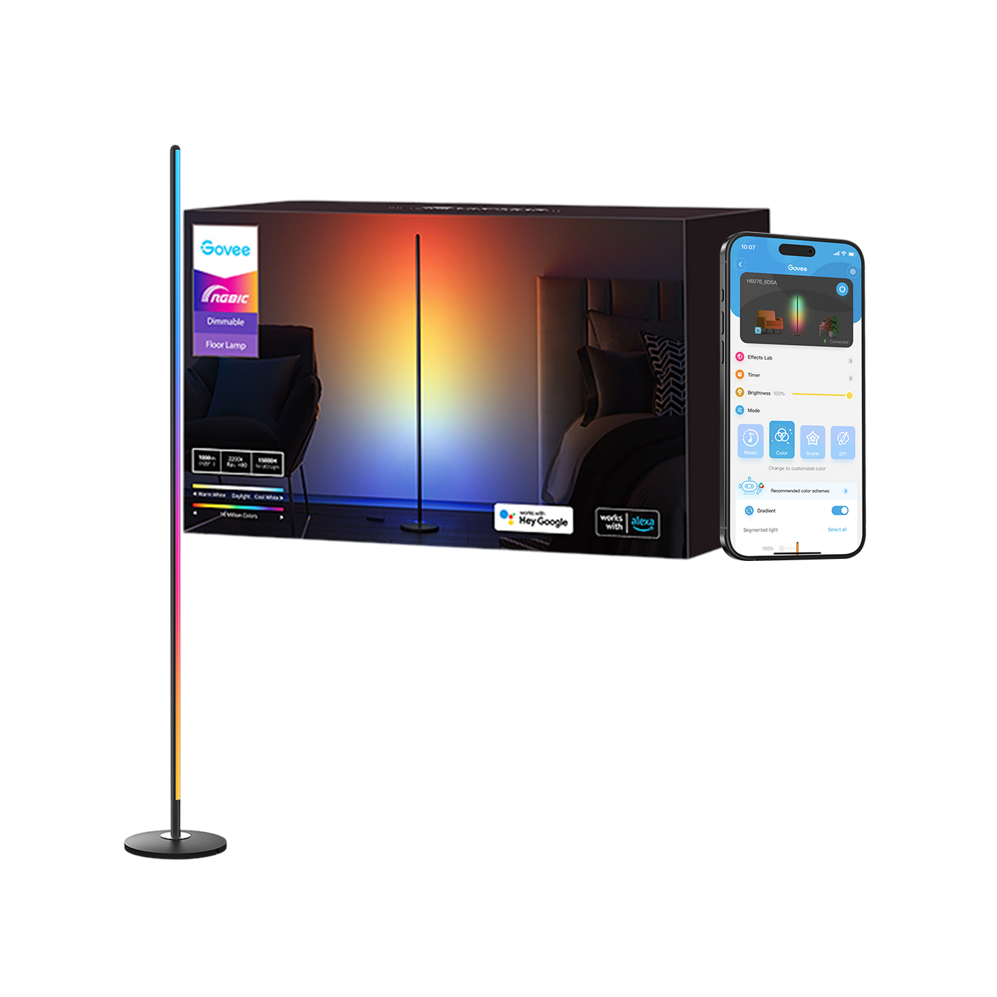 Refurbished RGBICW Smart Corner Floor Lamp