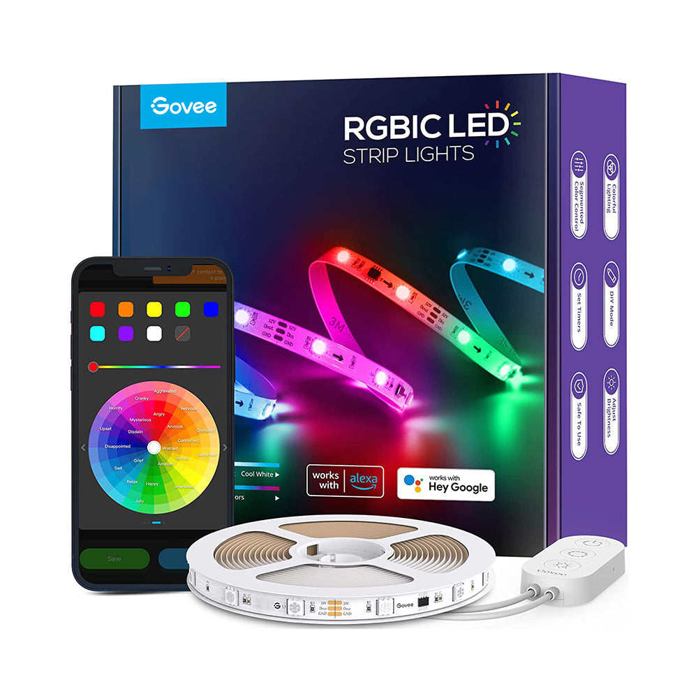 Refurbished Govee RGBIC Wi-Fi+Bluetooth LED Strip Lights