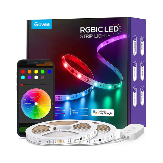 Refurbished Govee RGBIC Wi-Fi+Bluetooth LED Strip Lights