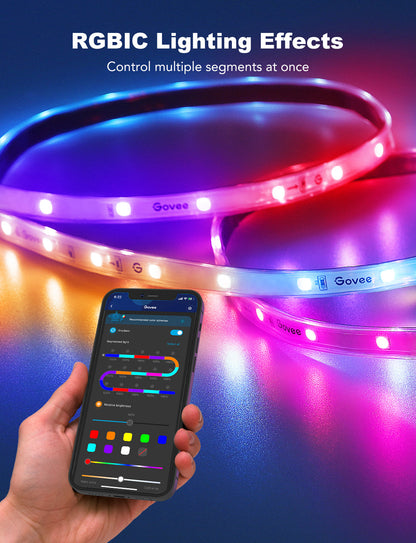 Refurbished Govee Wi-Fi RGBIC Outdoor Strip Lights