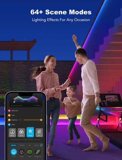 Refurbished Govee Wi-Fi RGBIC Outdoor Strip Lights