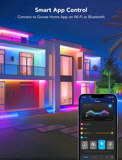 Refurbished Govee Wi-Fi RGBIC Outdoor Strip Lights