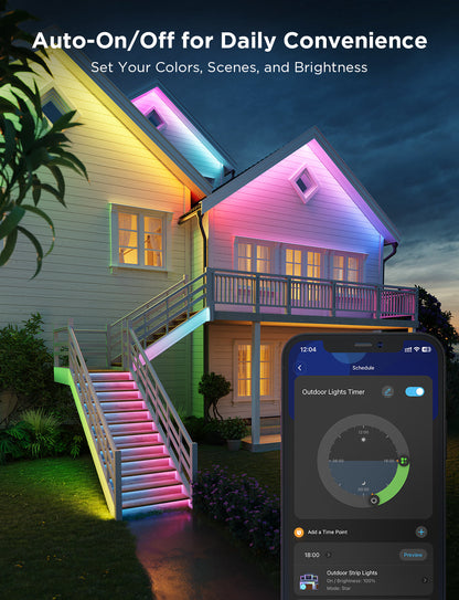 Refurbished Govee Wi-Fi RGBIC Outdoor Strip Lights