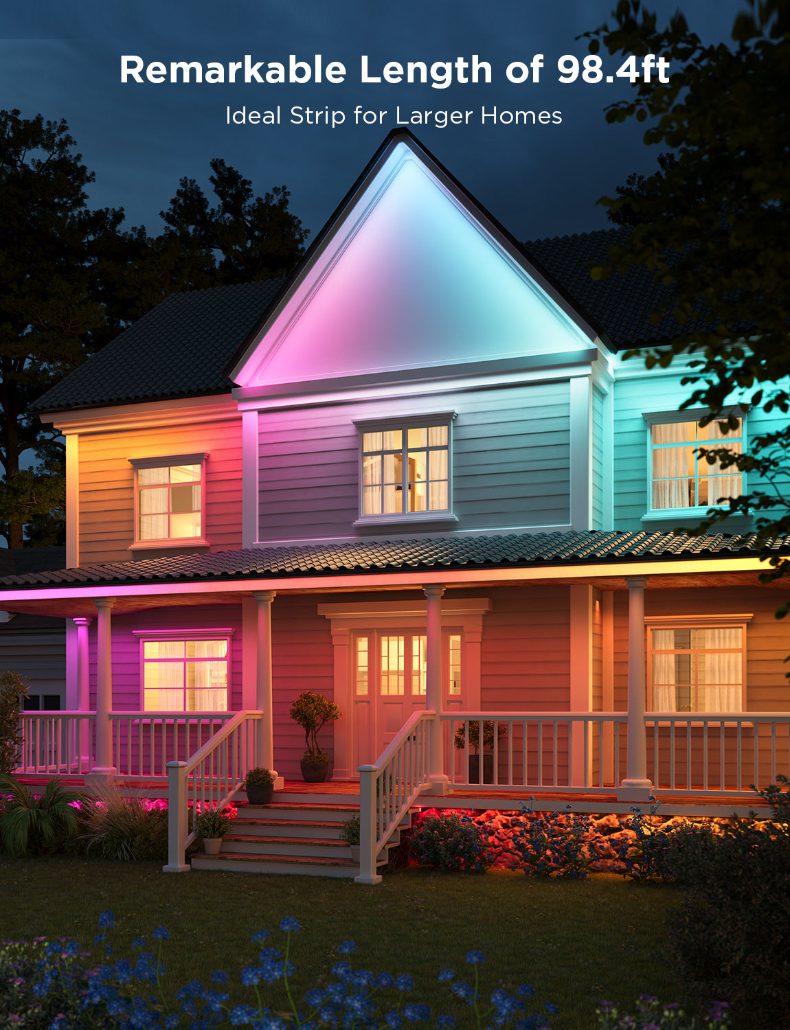 Refurbished Govee Wi-Fi RGBIC Outdoor Strip Lights