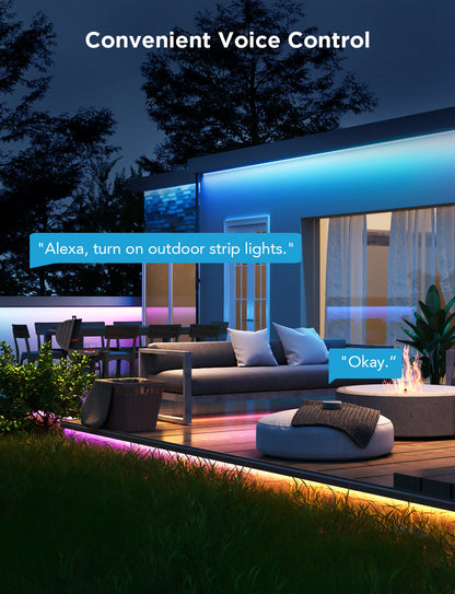 Refurbished Govee Wi-Fi RGBIC Outdoor Strip Lights