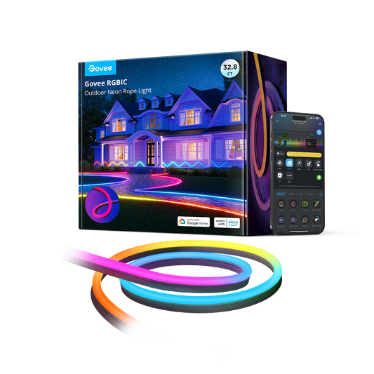 Refurbished Govee RGBIC Outdoor Neon Rope Light