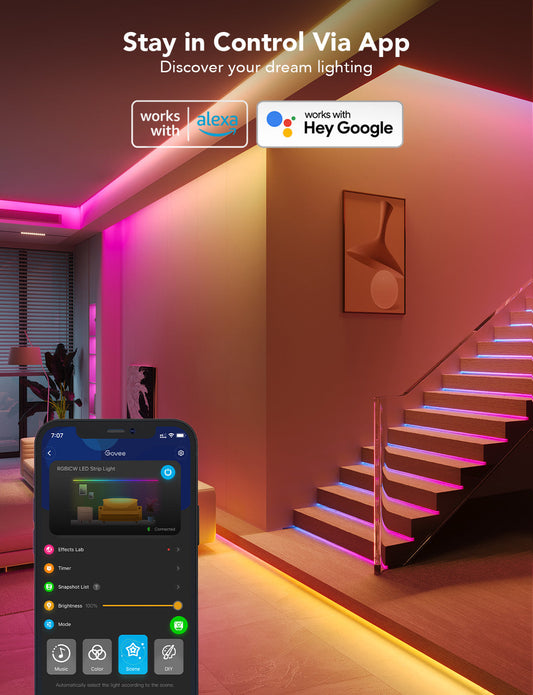 Refurbished Govee RGBICW LED Strip Lights