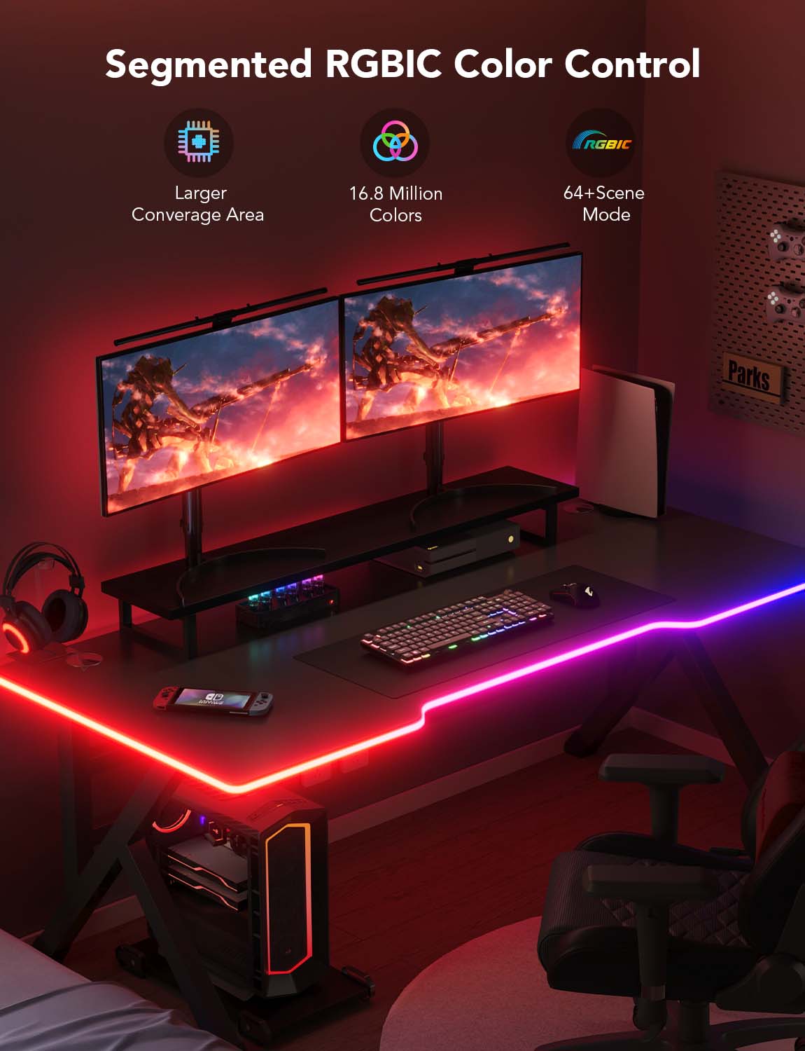 Refurbished Govee RGBIC LED Neon Rope Lights for Desks
