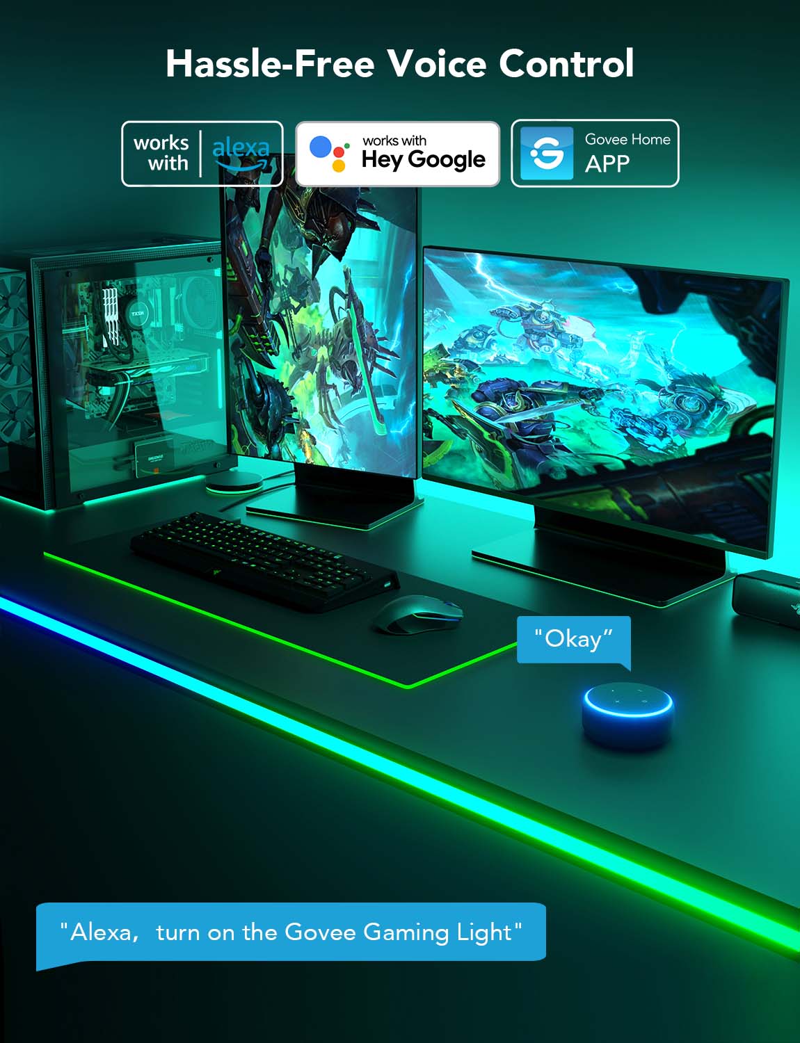 Refurbished Govee RGBIC LED Neon Rope Lights for Desks