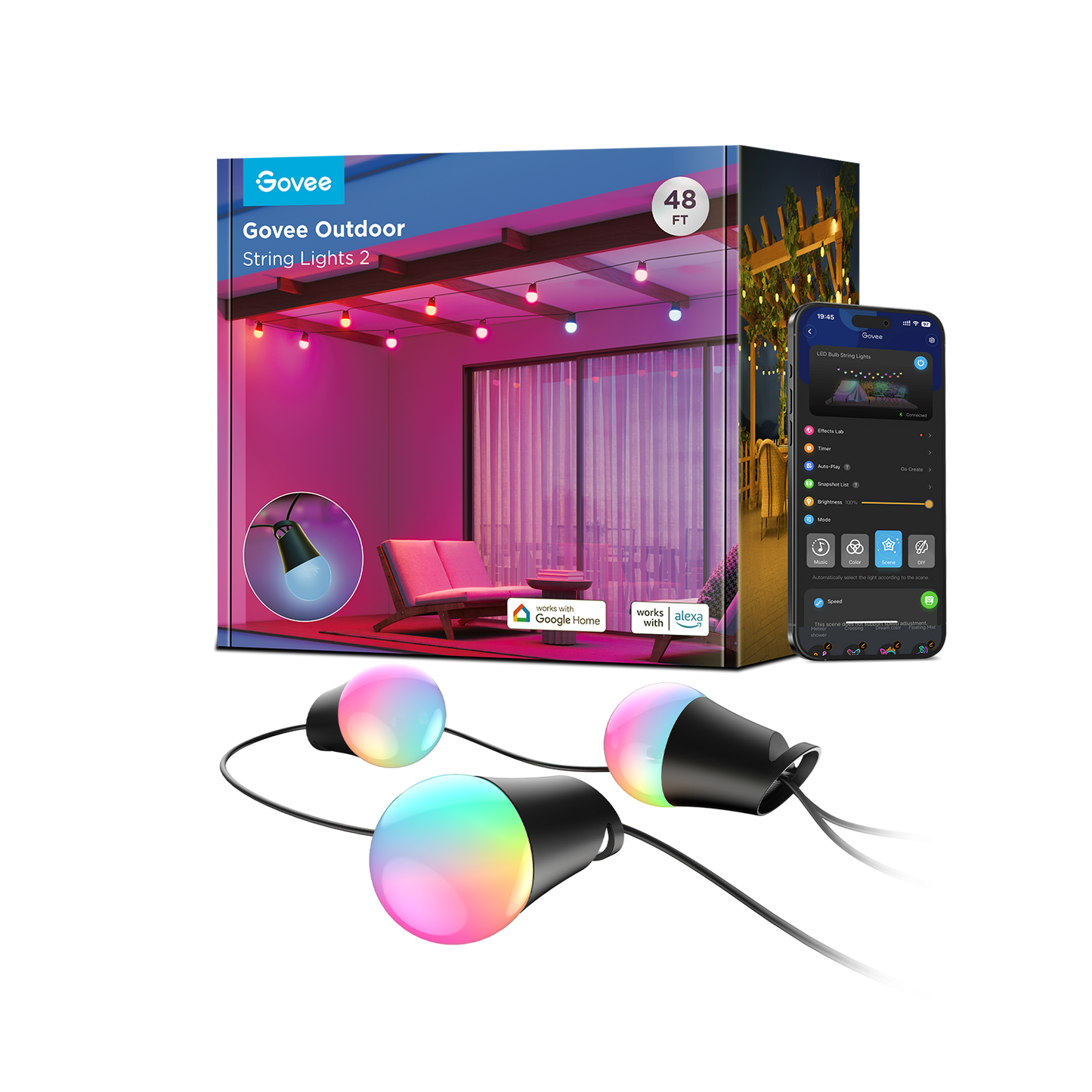Refurbished Govee Outdoor String Lights 2