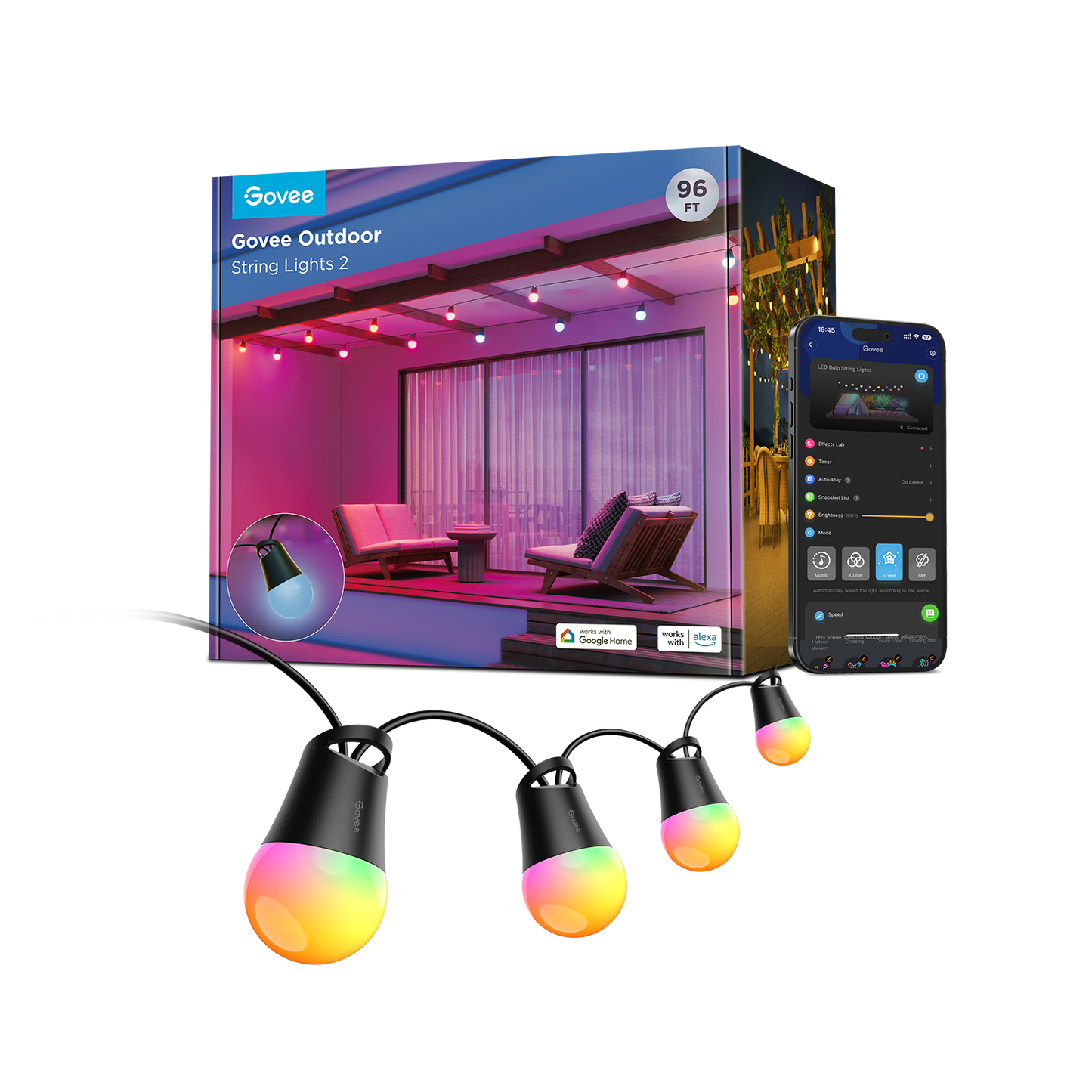 Refurbished Govee Outdoor String Lights 2