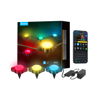Refurbished Govee RGBIC Wi-Fi + Bluetooth Outdoor Ground Lights