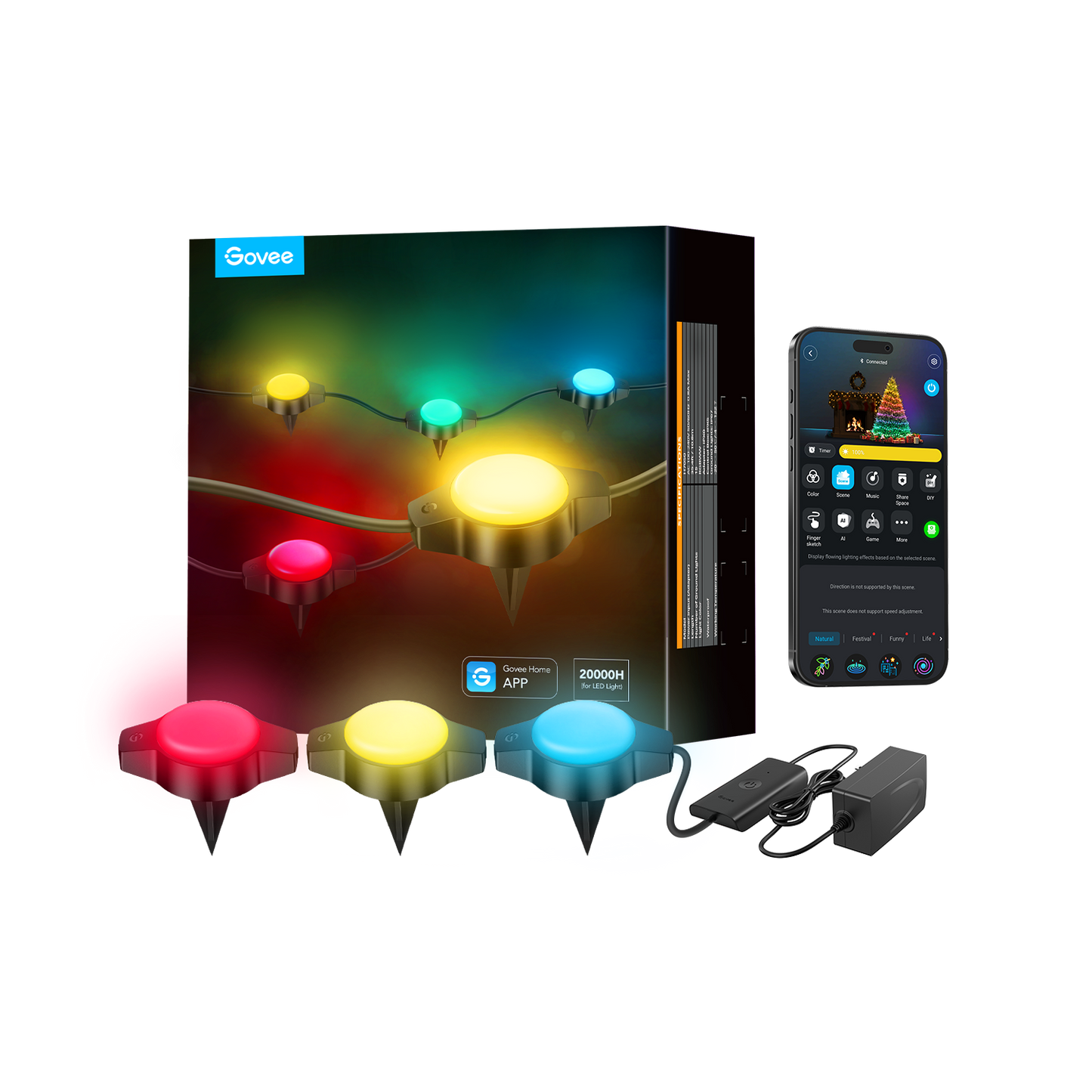 Govee RGBIC Wi-Fi + Bluetooth Outdoor Ground Lights