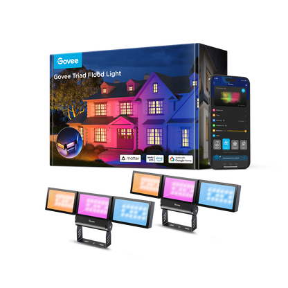 Refurbished Govee Outdoor Triad Flood Lights