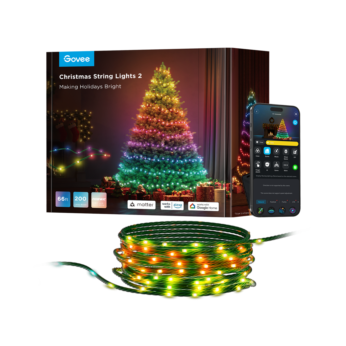 Refurbished Govee Christmas String Lights 2