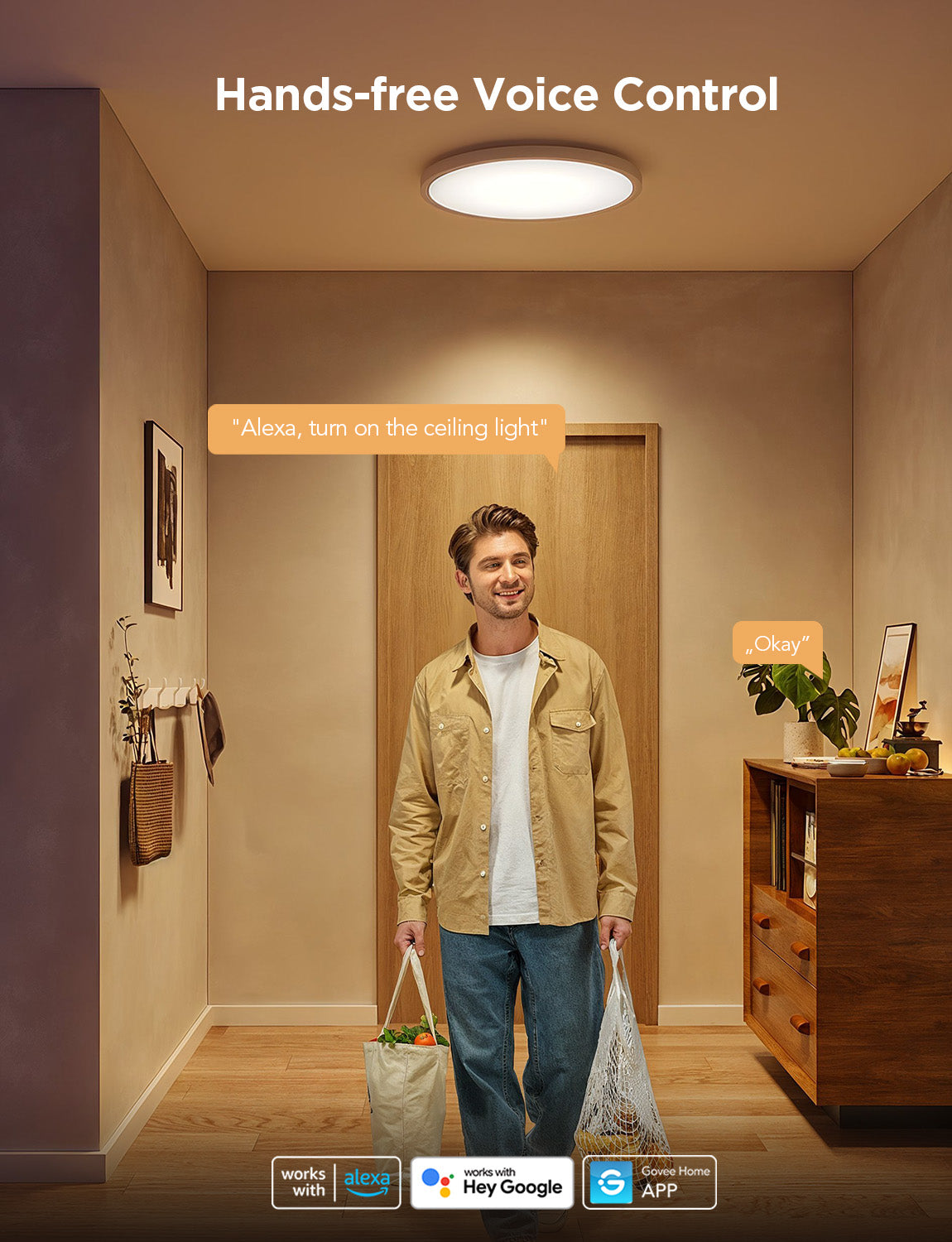 Govee 12 Inch RGBWW + RGBIC Smart Ceiling Light