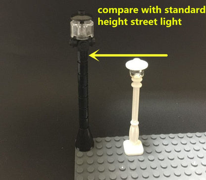 MOC Accessory 1pcs LED Street Light High Foot Version