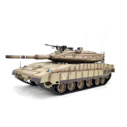 Heng Long 3958 Merkava MK IV Tank 1/16 Israel Main Battle Tank IDF TK7.0 Turret 360° Rotating Upgrade Metal Version RC Tank Toy