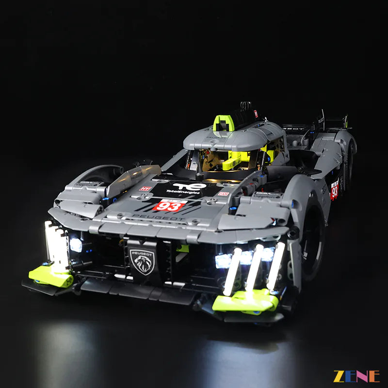 Kit de iluminación para el hipercoche híbrido LEGO PEUGEOT 9X8 24H Le Mans n.° 42156