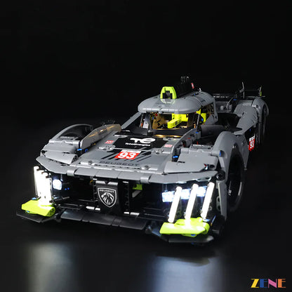 Kit de iluminación para el hipercoche híbrido LEGO PEUGEOT 9X8 24H Le Mans n.° 42156