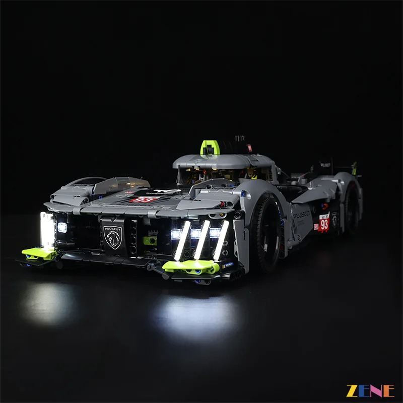 Kit de iluminación para el hipercoche híbrido LEGO PEUGEOT 9X8 24H Le Mans n.° 42156