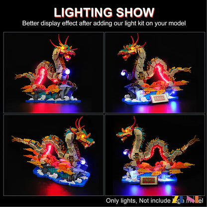 Kit de iluminación para LEGO Auspicious Dragon n.° 80112