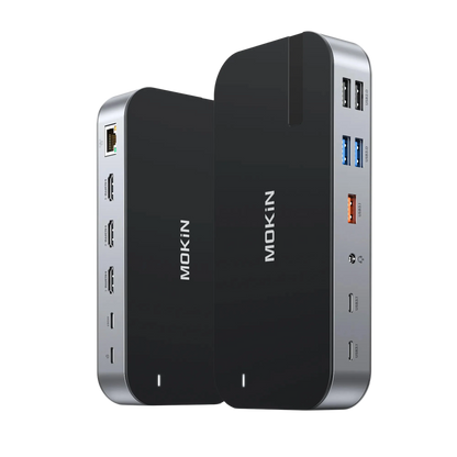MOKiN 16-in-1 Laptop Docking Station with Triple Monitor Support