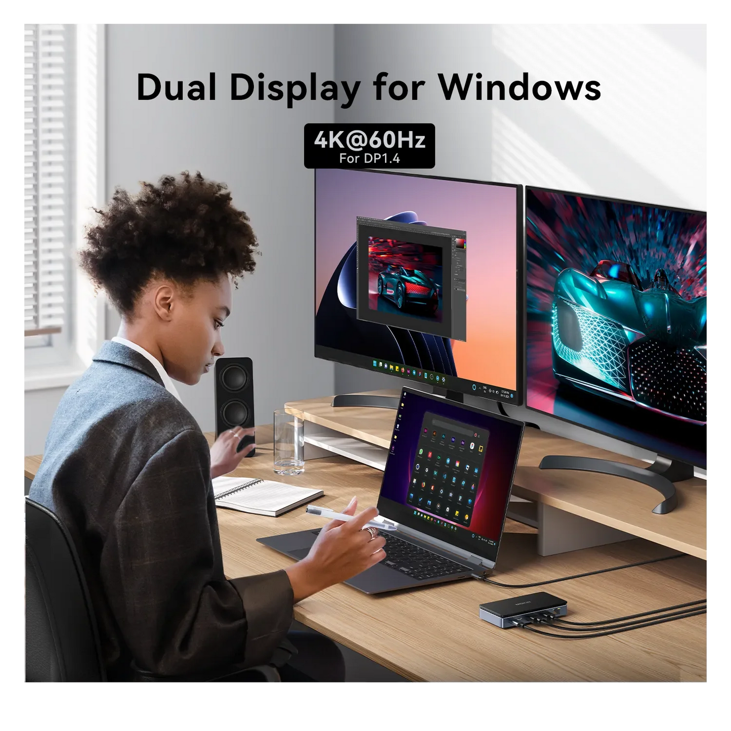 MOKiN 8 IN 1 USB-C Dock Dual 4K@60Hz DisplayPort