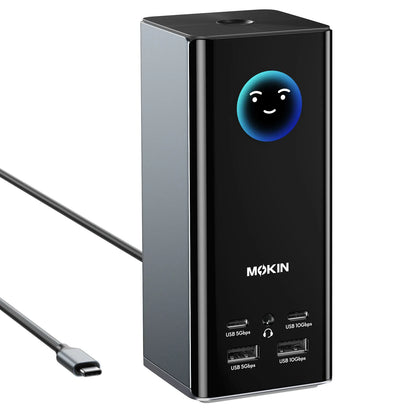 MOKiN Triple Display Docking Station for Streamlined Multi-Screen Productivity