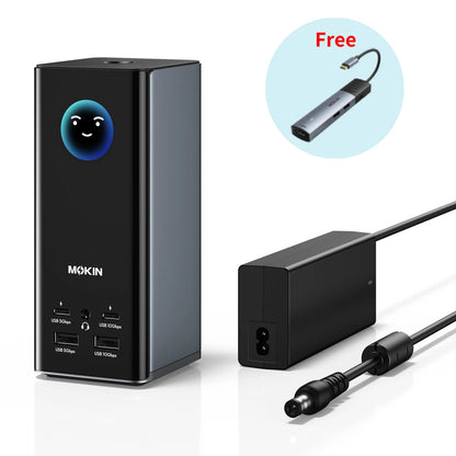 MOKiN 18-in-1 Docking Station with Smart Display – Free 7-in-1 USB-C Hub Included