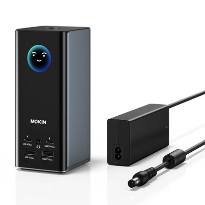 MOKiN 18-in-1 Docking Station with Smart Display for Organized Multi-Screen Productivity