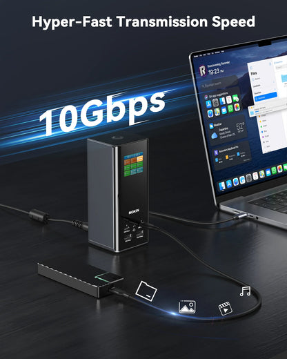 MOKiN 18-in-1 Docking Station with Smart Display – Free 7-in-1 USB-C Hub Included