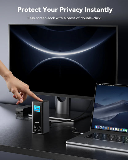 MOKiN 18-in-1 Docking Station with Smart Display – Free 7-in-1 USB-C Hub Included
