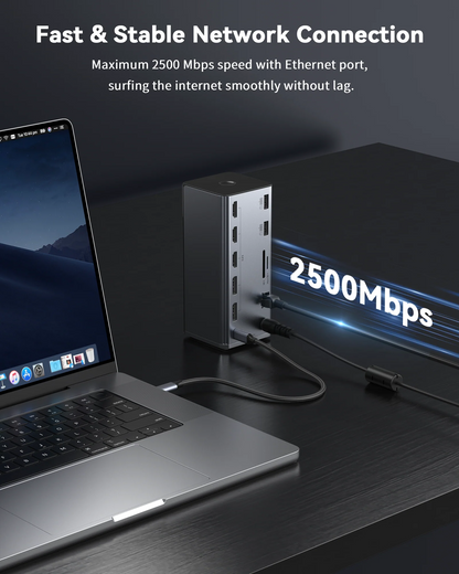 MOKiN 18-in-1 Docking Station with Smart Display – Free 7-in-1 USB-C Hub Included