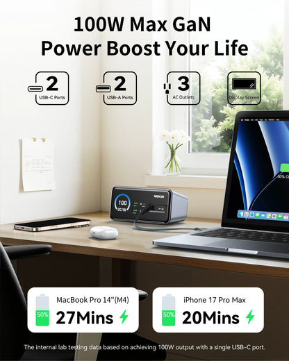 MOKiN 100W 8-in-1 GaN Charging Station to Declutter Your Desk and Power All Your Devices