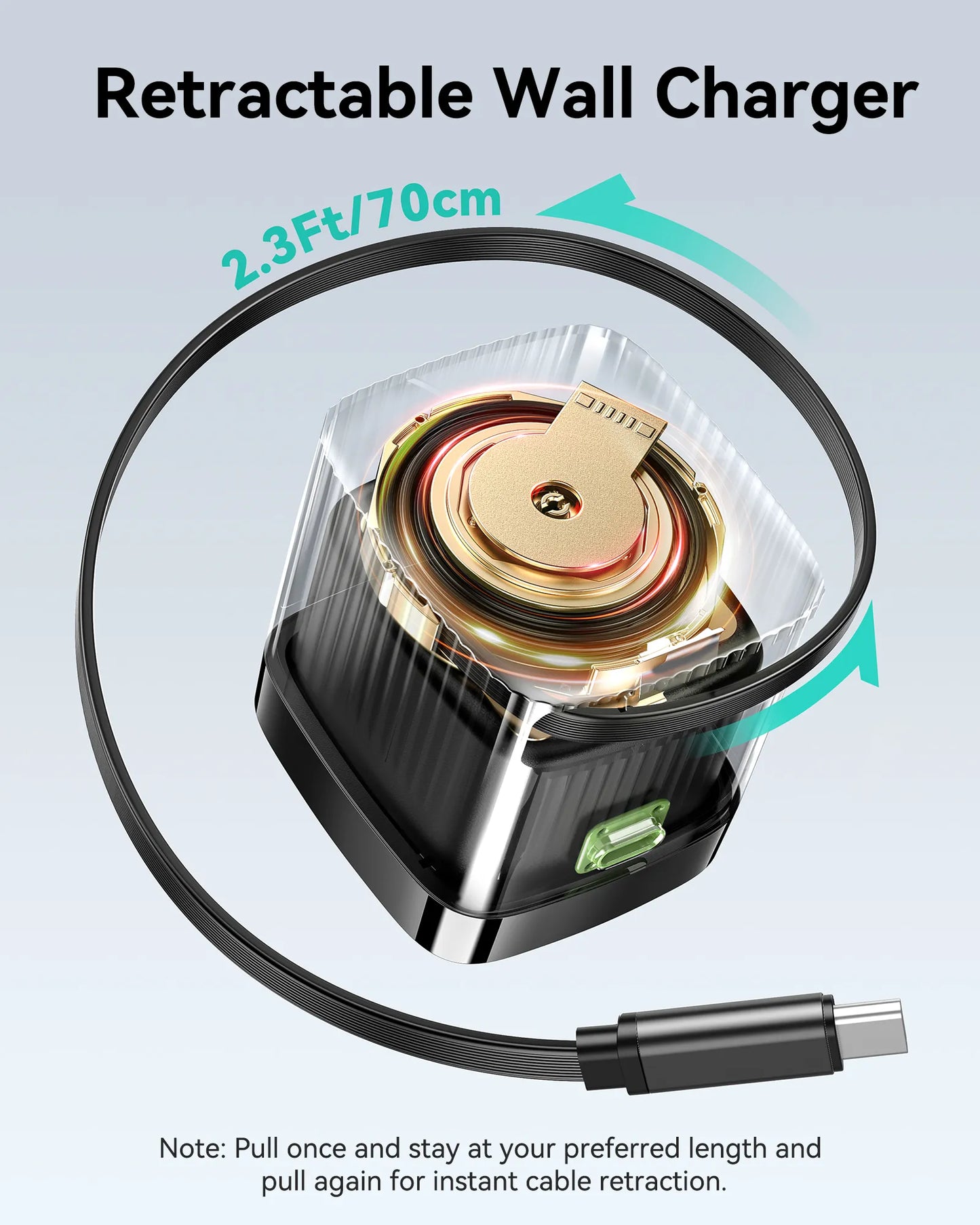 MOKiN 65W Retractable GaN Charger for Fast and Convenient Charging Anywhere