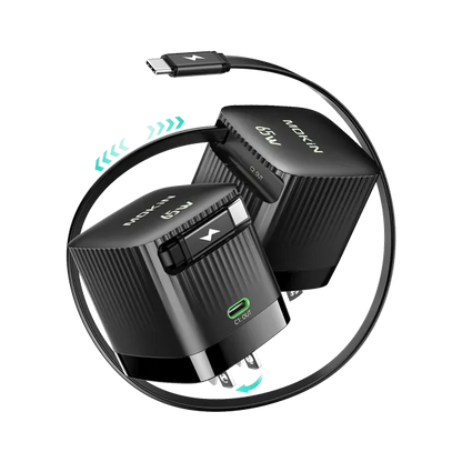 MOKiN 65W Retractable GaN Charger for Fast and Convenient Charging Anywhere